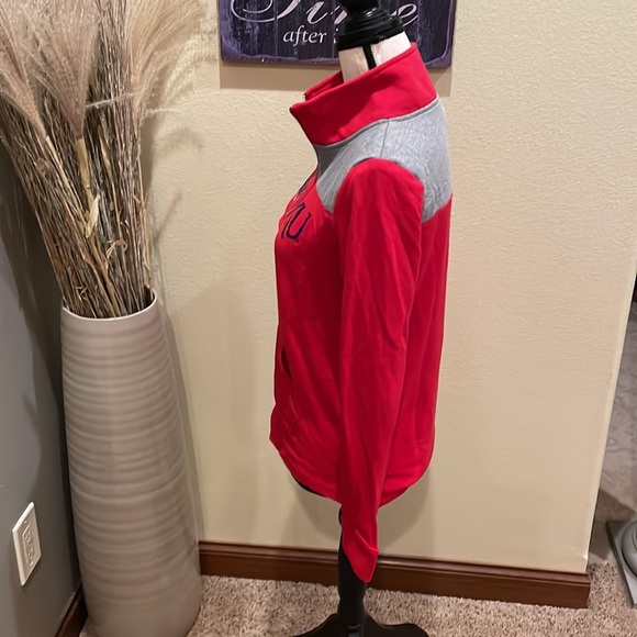 PINK VICTORIA SECRET 5TH & OCEAN KANSAS KU 1/4 ZIP SWEATSHIRT SIZE XS - Picture 6 of 10